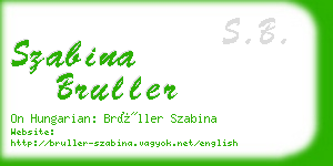 szabina bruller business card